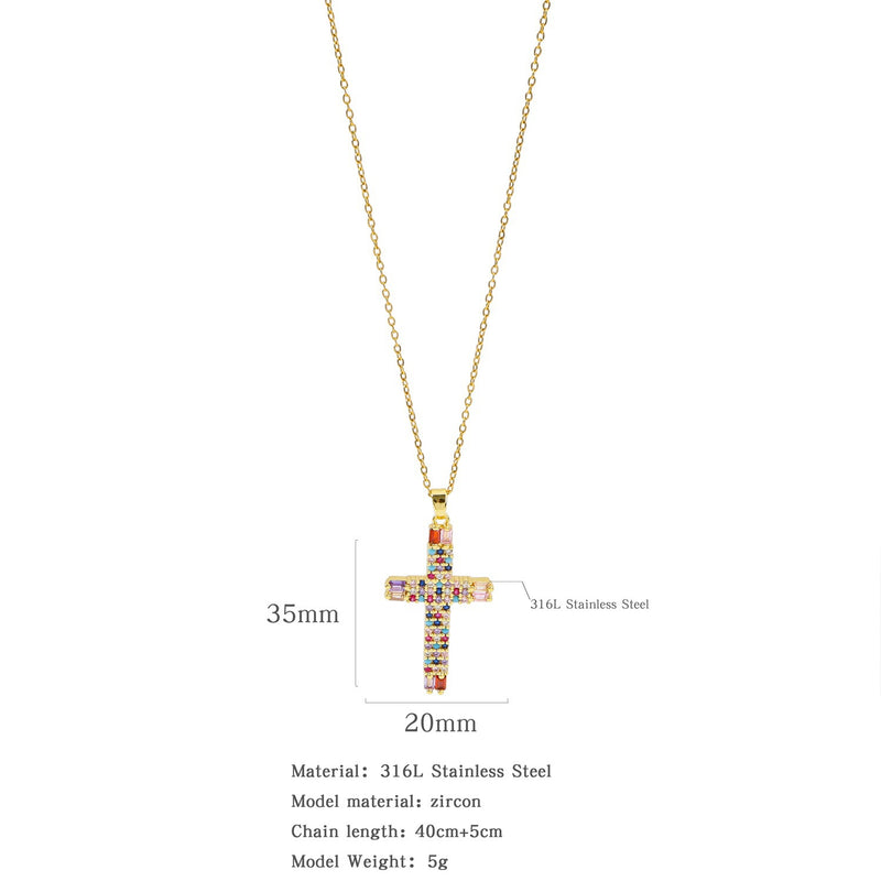 Charm Religious Cross Pendant Necklace