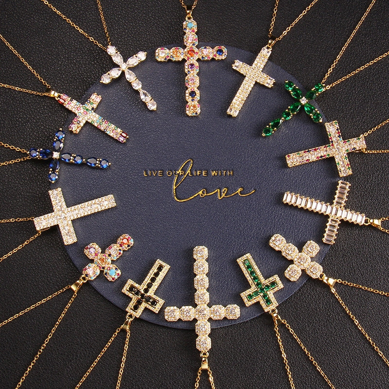 Charm Religious Cross Pendant Necklace