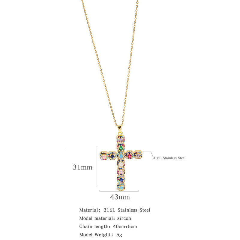 Charm Religious Cross Pendant Necklace