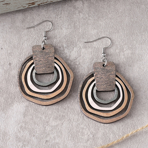 Wooden Hoop Earrings