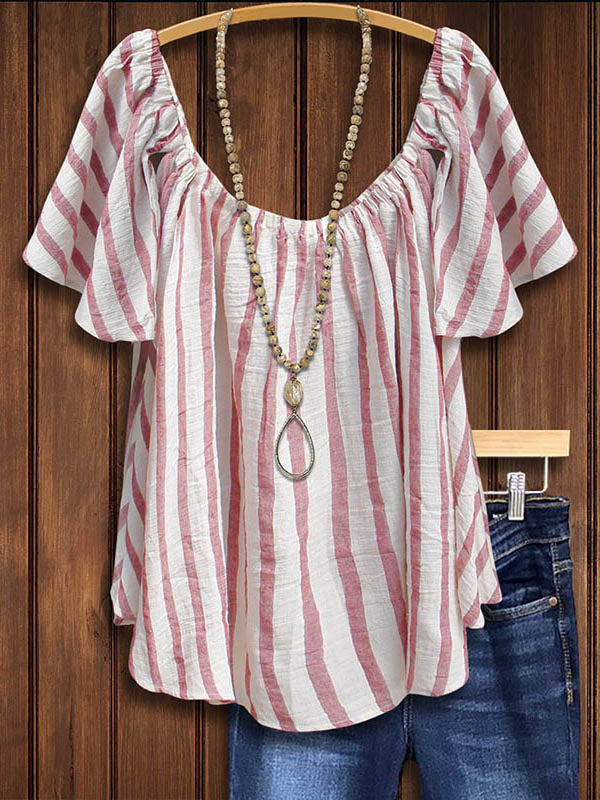 Striped Loose Casual Blouse