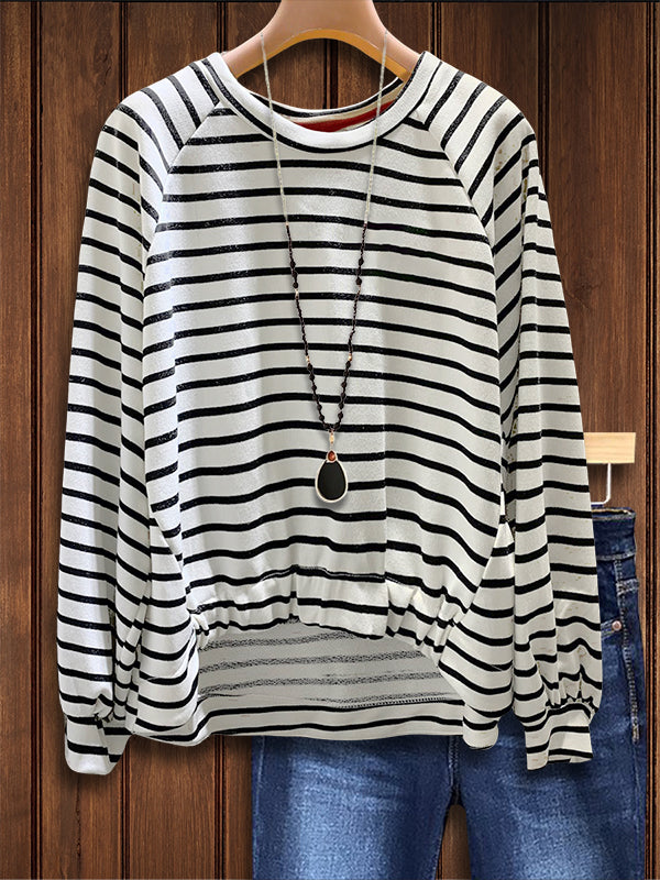 Classic Striped Versatile Casual Top