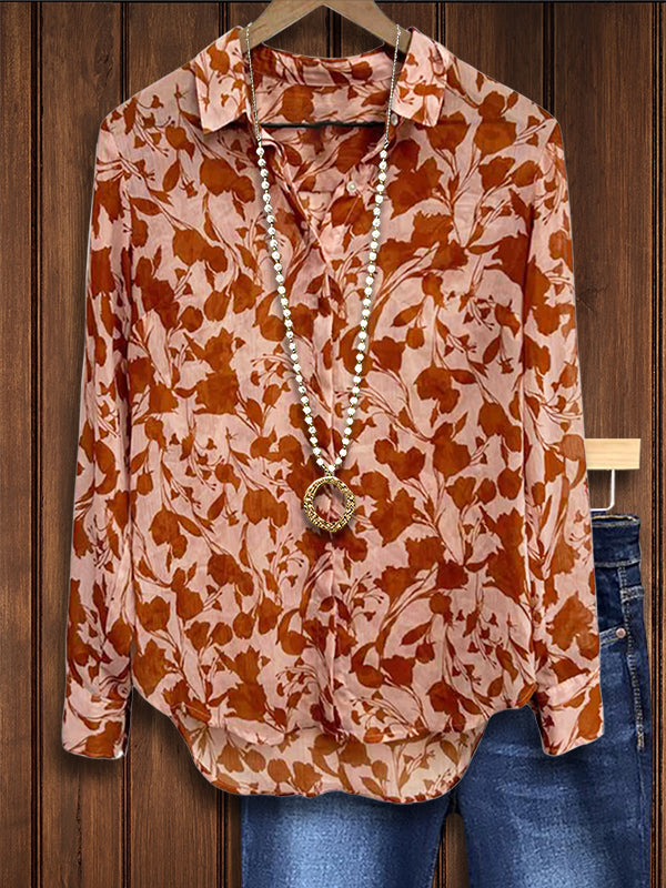 Silhouette Floral Casual Blouse