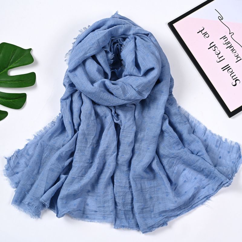 Soft Candy Color Cotton And Linen Scarf