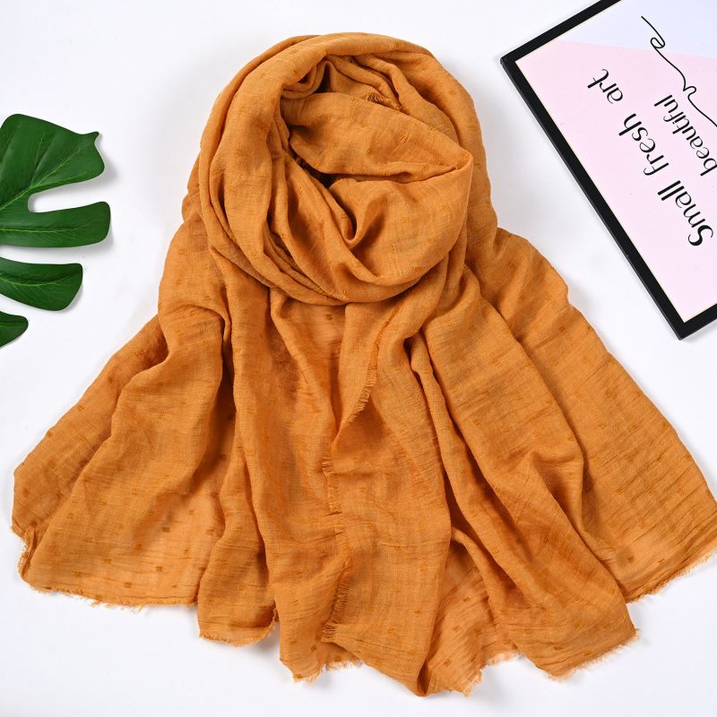 Soft Candy Color Cotton And Linen Scarf