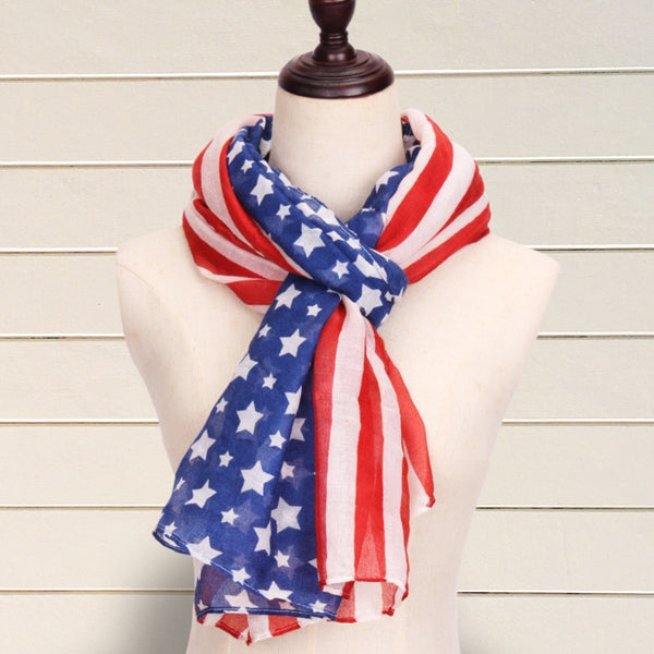 Comfy Vintage STARS & STRIPES Infinity Scarf