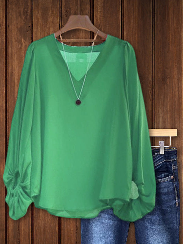 Balloon Sleeve Loose Top