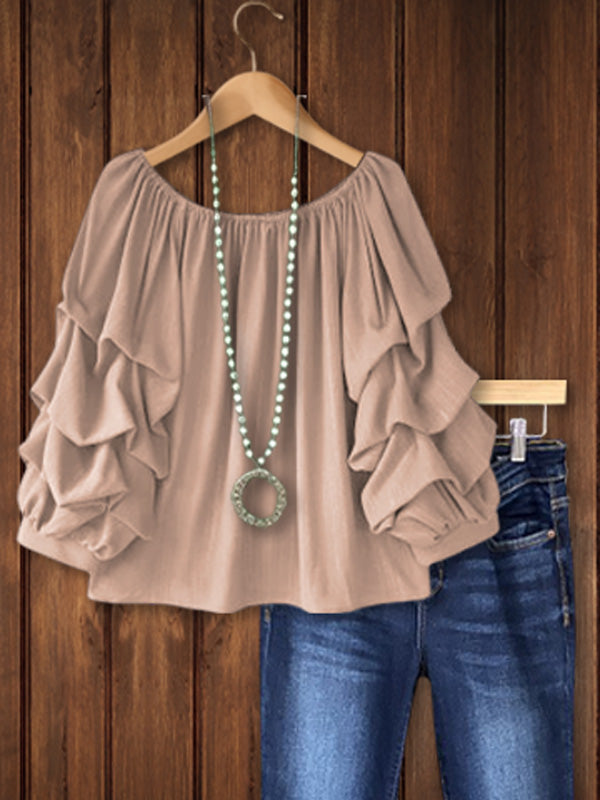 Off Shoulder Loose Chiffon Top