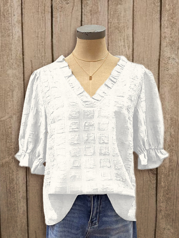 Women's blouse | Puff Sleeve Textured Top |thelvyboutique – Southern ...