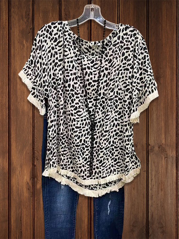 Leopard Print Vintage Tee